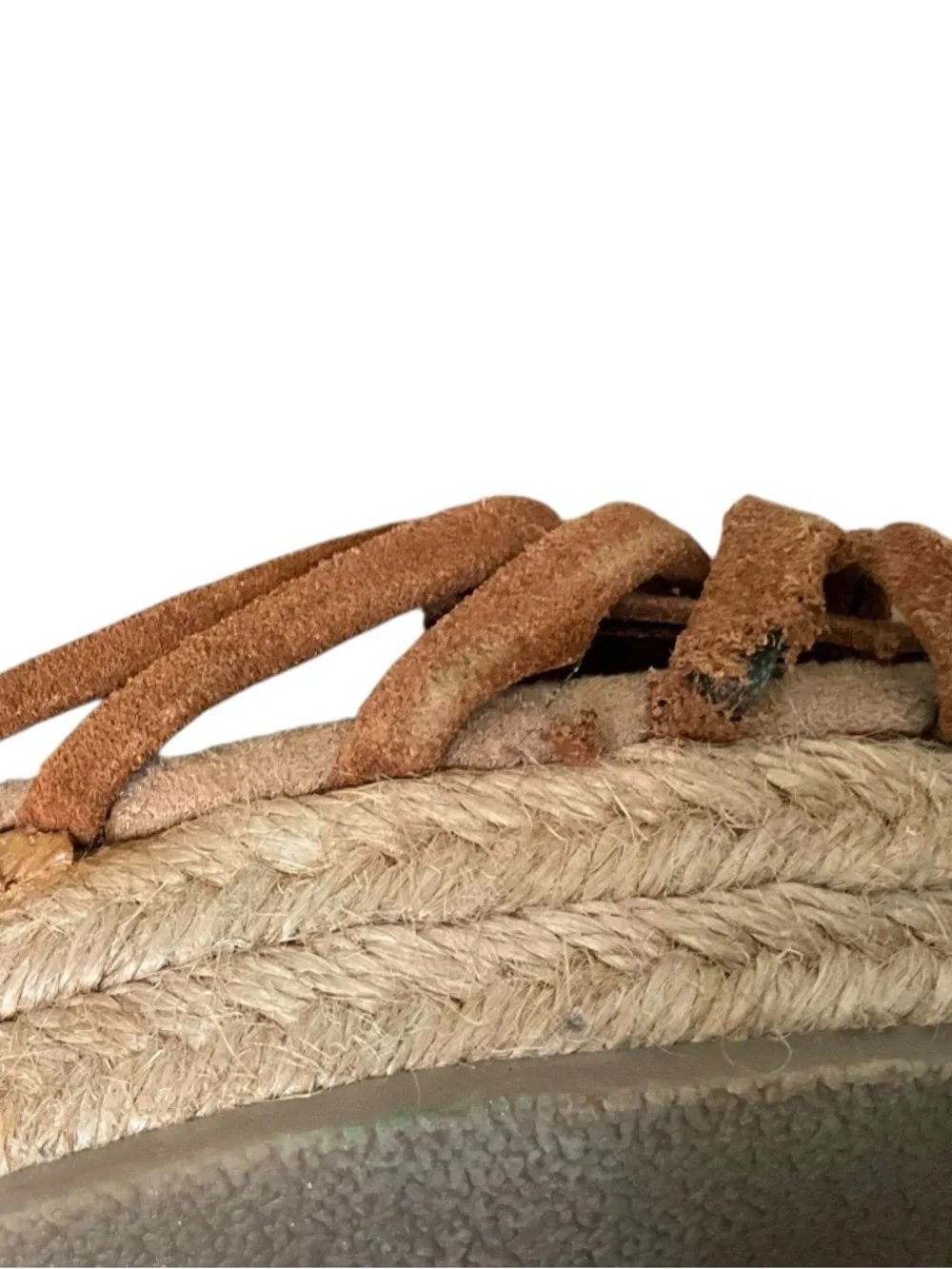 Minnetonka Nicolle Suede Fringe Espadrille Wedge Sandals